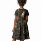 Egypt Pschent Crown Kid Short Sleeve Dress Ancient Mythology Unified Pharaoh