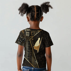 Egypt Pschent Crown Kid T shirt Ancient Mythology Unified Pharaoh