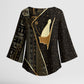 Egypt Pschent Crown Kimono Sleeve Blouse Ancient Mythology Unified Pharaoh