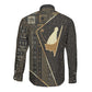 Egypt Pschent Crown Long Sleeve Button Shirt Ancient Mythology Unified Pharaoh