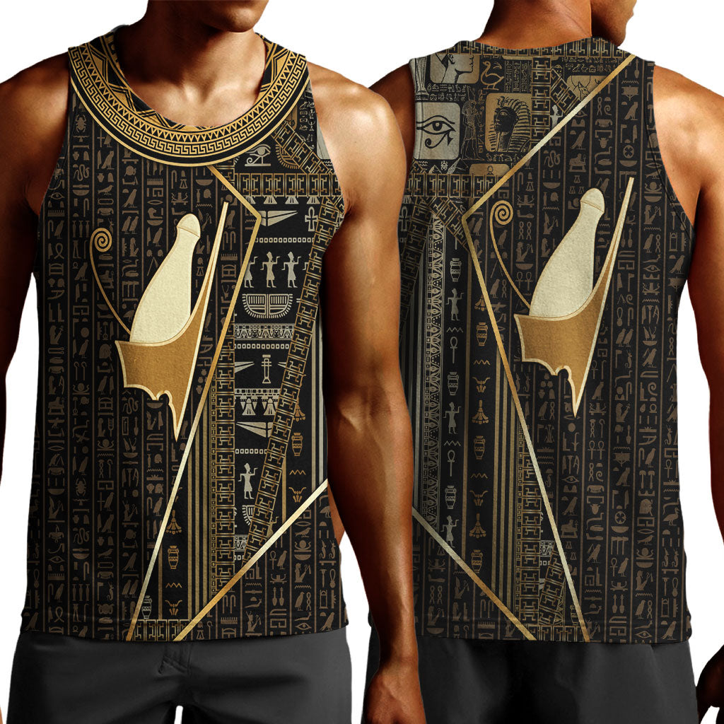Egypt Pschent Crown Men Tank Top Ancient Mythology Unified Pharaoh