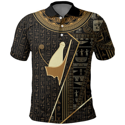 Egypt Pschent Crown Polo Shirt Ancient Mythology Unified Pharaoh