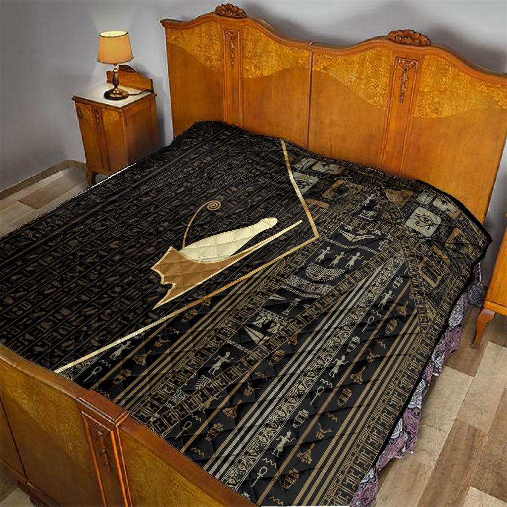 Egypt Pschent Crown Quilt Ancient Mythology Unified Pharaoh