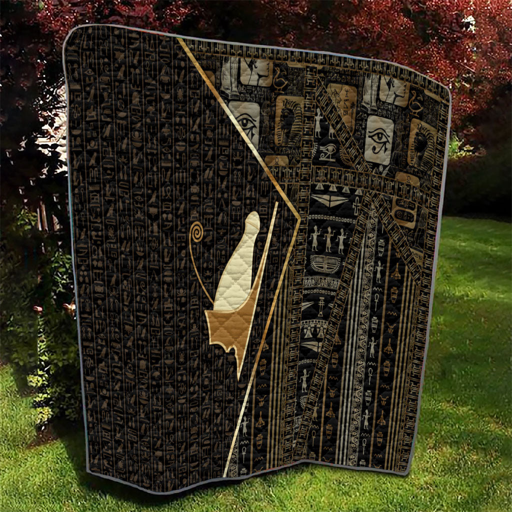 Egypt Pschent Crown Quilt Ancient Mythology Unified Pharaoh
