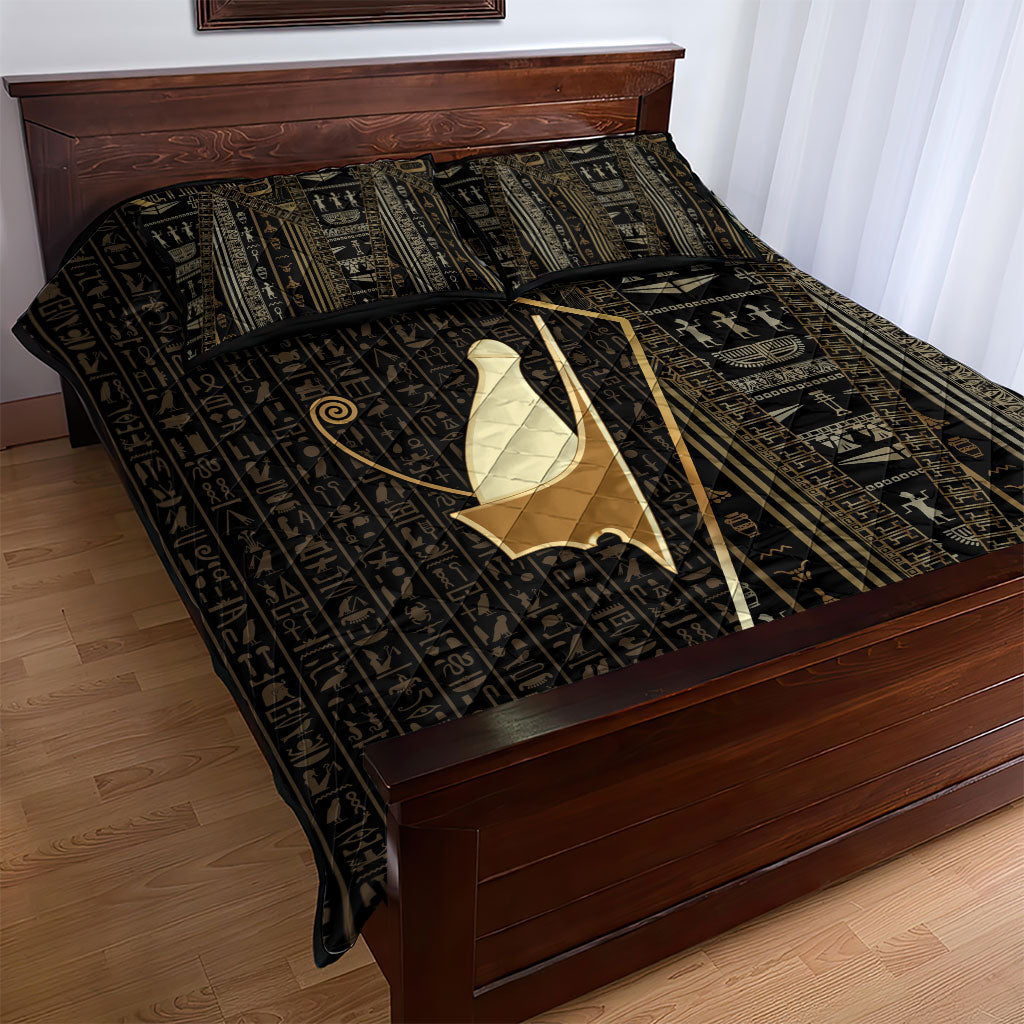 Egypt Pschent Crown Quilt Bed Set Ancient Mythology Unified Pharaoh