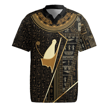 Egypt Pschent Crown Rugby Jersey Ancient Mythology Unified Pharaoh