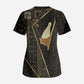 Egypt Pschent Crown Scrub Top Ancient Mythology Unified Pharaoh