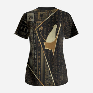Egypt Pschent Crown Scrub Top Ancient Mythology Unified Pharaoh