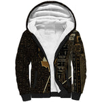 Egypt Pschent Crown Sherpa Hoodie Ancient Mythology Unified Pharaoh