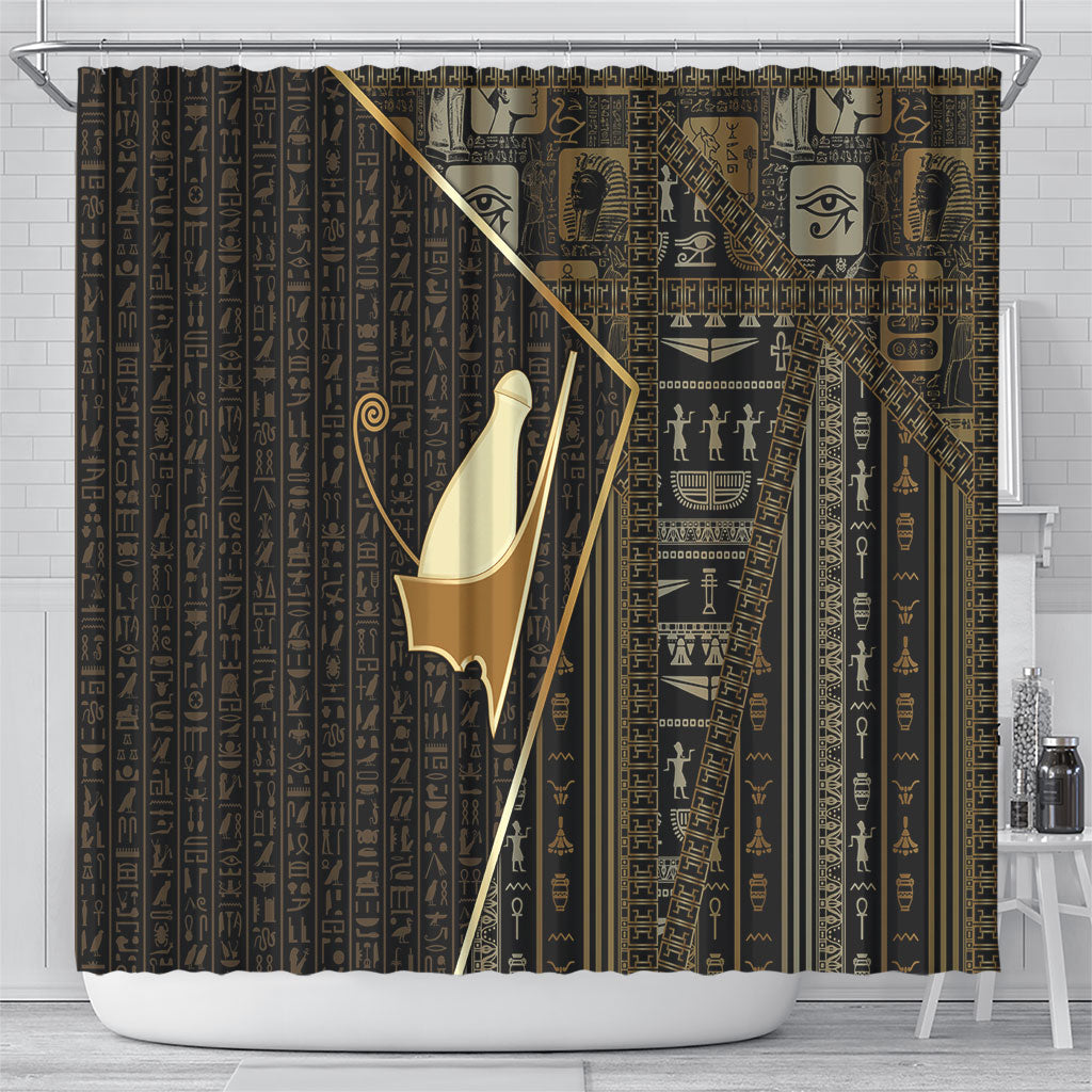Egypt Pschent Crown Shower Curtain Ancient Mythology Unified Pharaoh