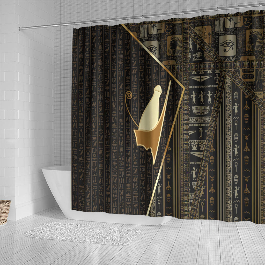Egypt Pschent Crown Shower Curtain Ancient Mythology Unified Pharaoh