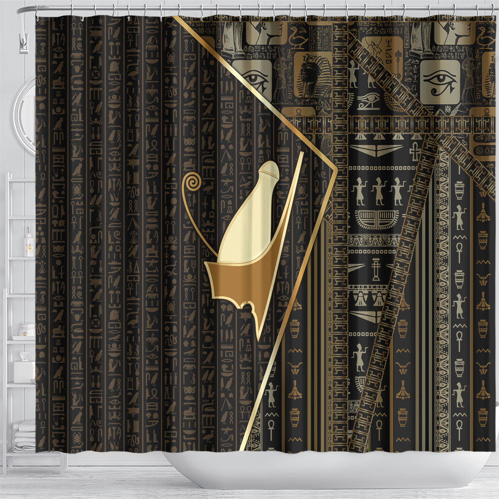 Egypt Pschent Crown Shower Curtain Ancient Mythology Unified Pharaoh