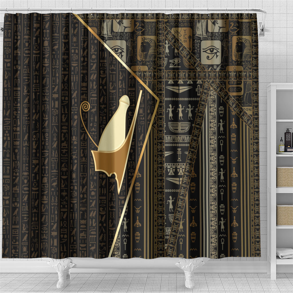 Egypt Pschent Crown Shower Curtain Ancient Mythology Unified Pharaoh