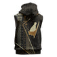 Egypt Pschent Crown Sleeveless Zip Hoodie Ancient Mythology Unified Pharaoh