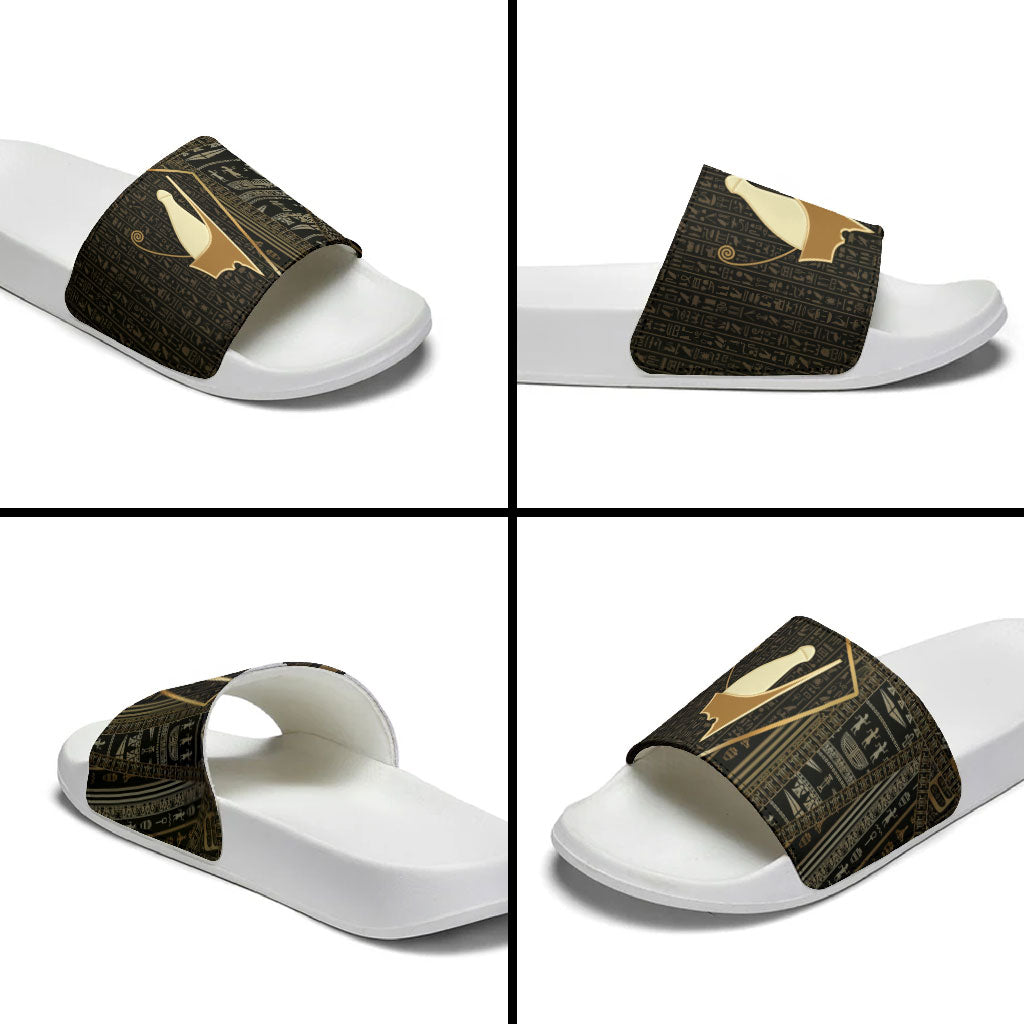Egypt Pschent Crown Slide Sandals Ancient Mythology Unified Pharaoh
