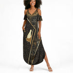 Egypt Pschent Crown Summer Maxi Dress Ancient Mythology Unified Pharaoh