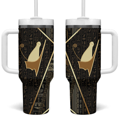 Egypt Pschent Crown Tumbler With Handle Ancient Mythology Unified Pharaoh