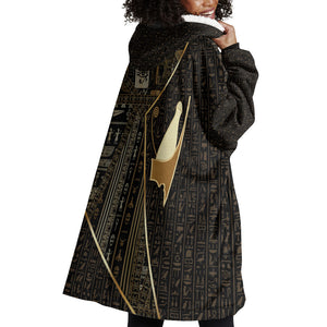 Egypt Pschent Crown Wearable Blanket Hoodie Ancient Mythology Unified Pharaoh