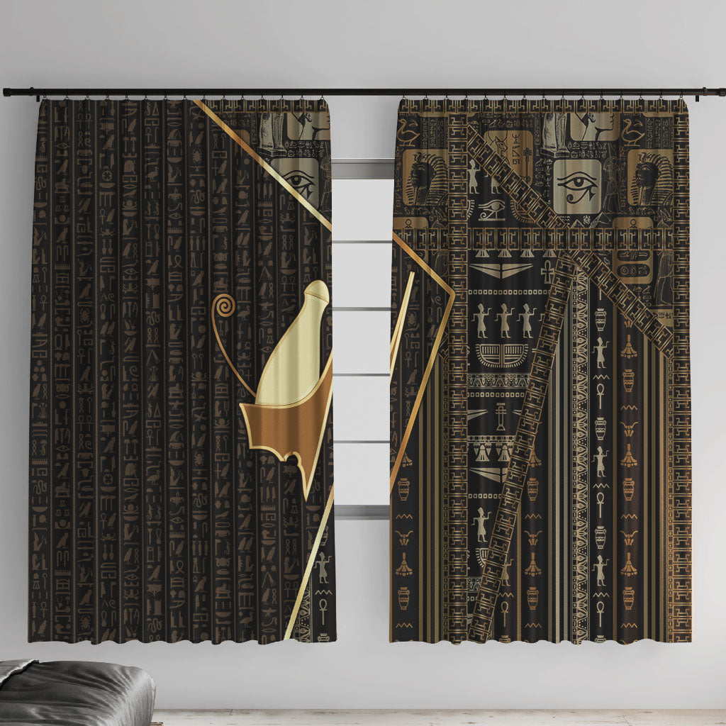 Egypt Pschent Crown Window Curtain Ancient Mythology Unified Pharaoh