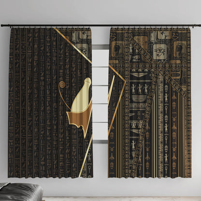 Egypt Pschent Crown Window Curtain Ancient Mythology Unified Pharaoh
