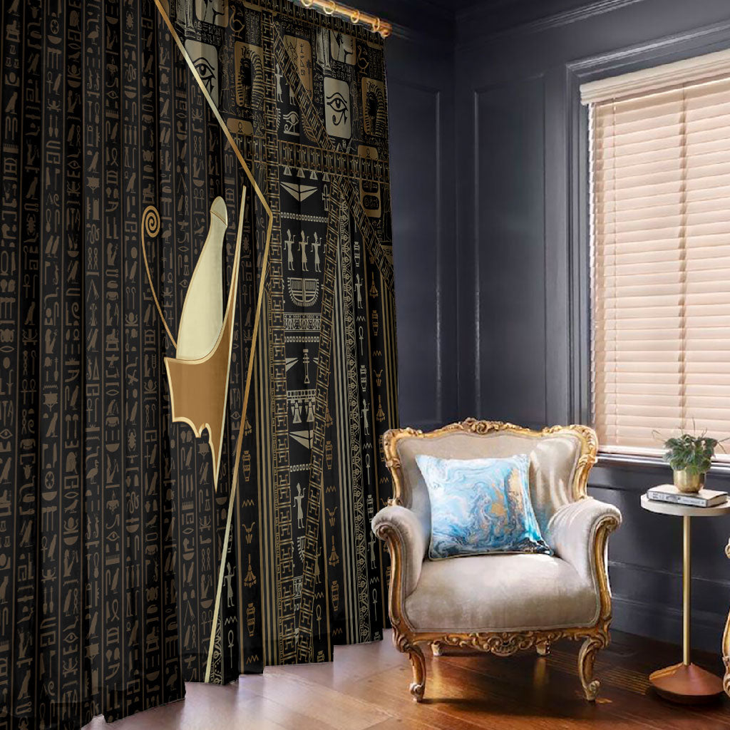 Egypt Pschent Crown Window Curtain Ancient Mythology Unified Pharaoh