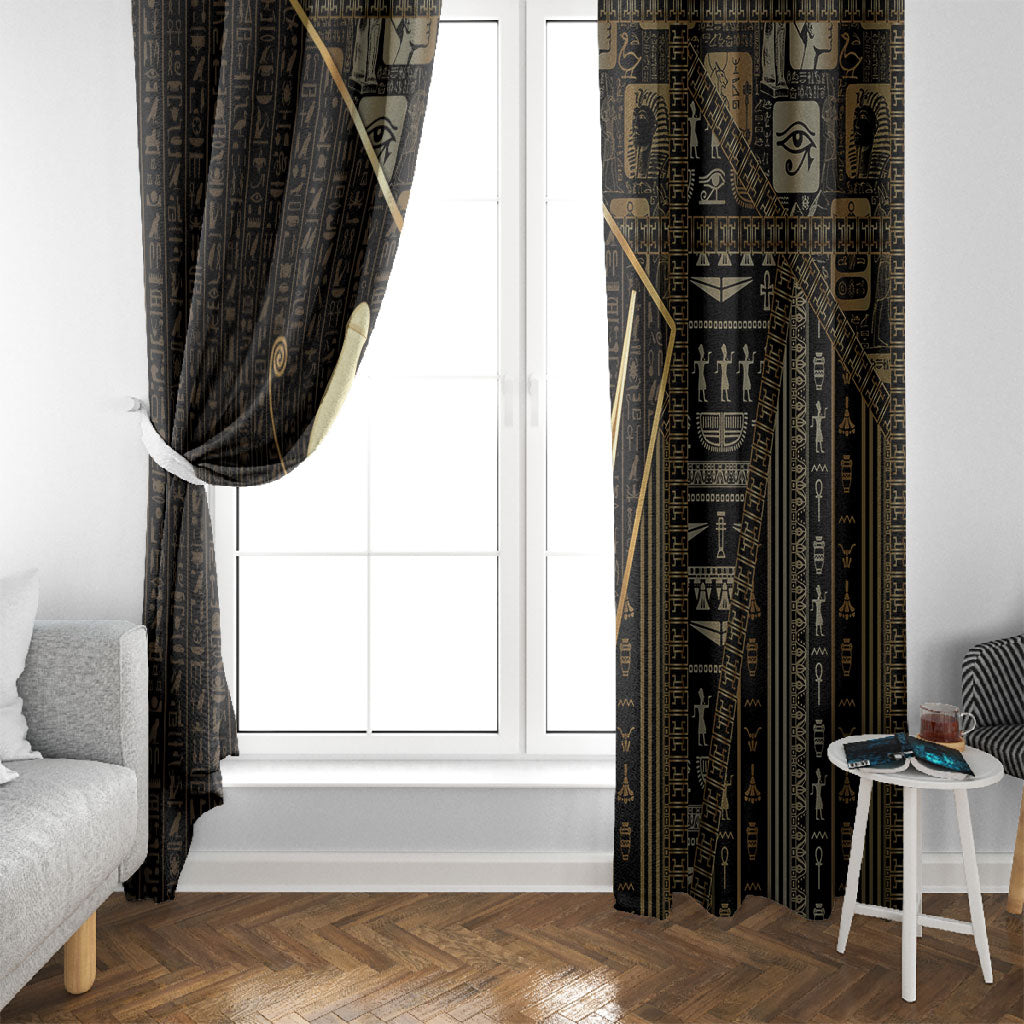 Egypt Pschent Crown Window Curtain Ancient Mythology Unified Pharaoh