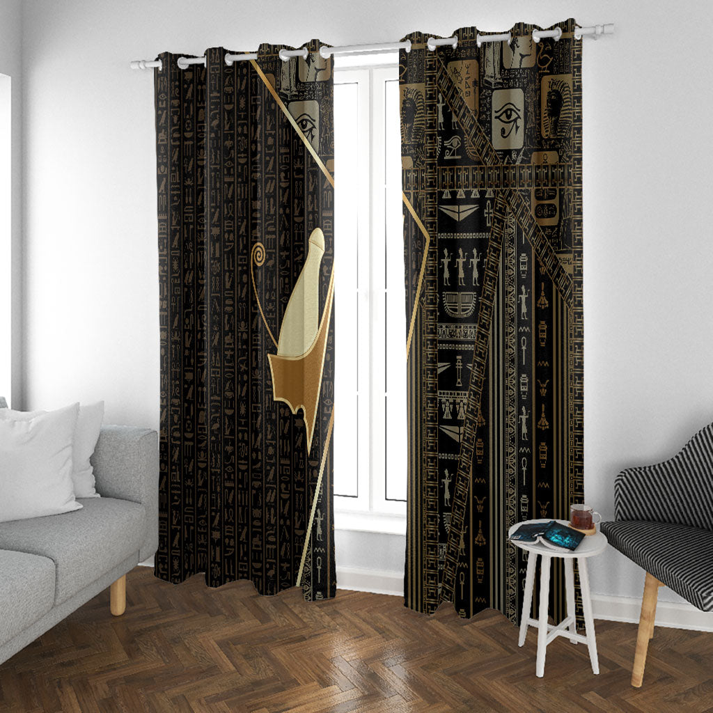 Egypt Pschent Crown Window Curtain Ancient Mythology Unified Pharaoh