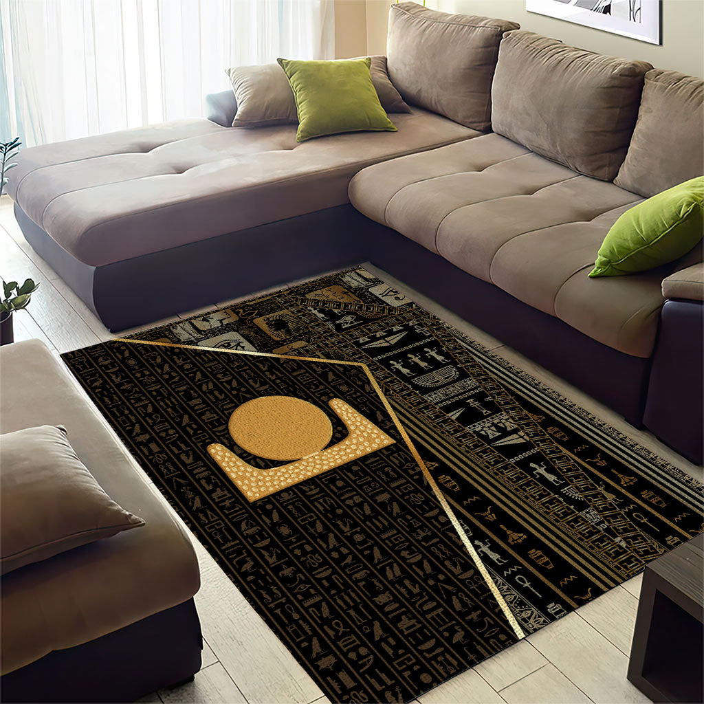 Egypt Akhet Area Rug Ancient Mythology Horizon Sun Disk