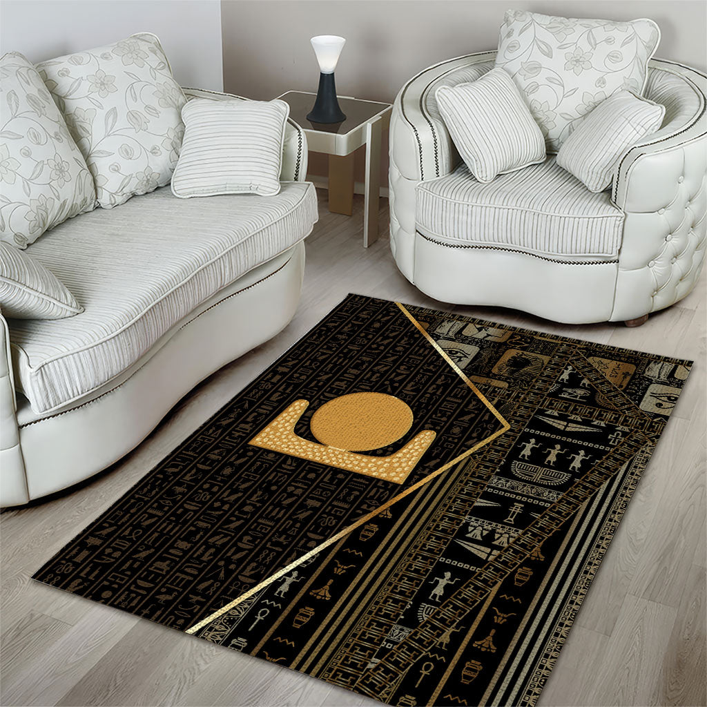 Egypt Akhet Area Rug Ancient Mythology Horizon Sun Disk