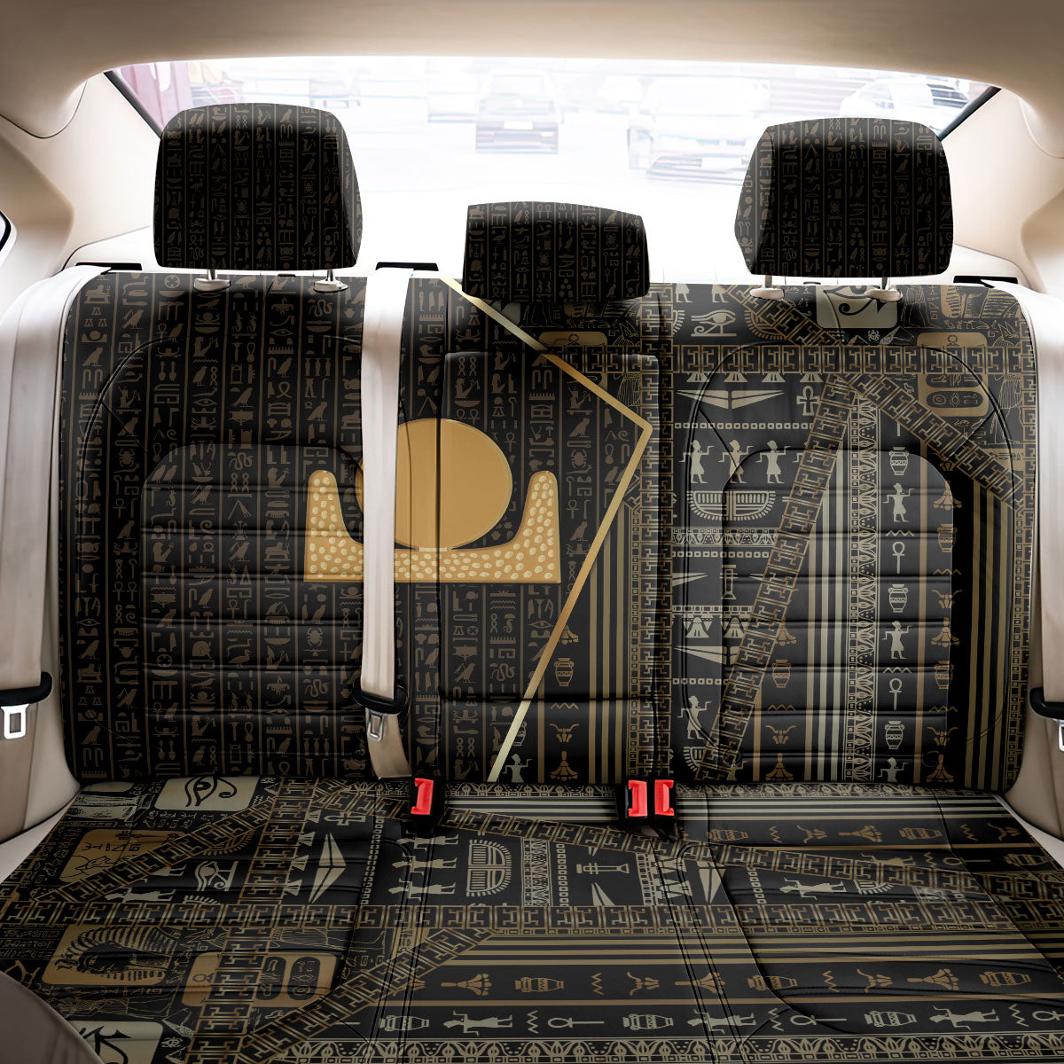 Egypt Akhet Back Car Seat Cover Ancient Mythology Horizon Sun Disk