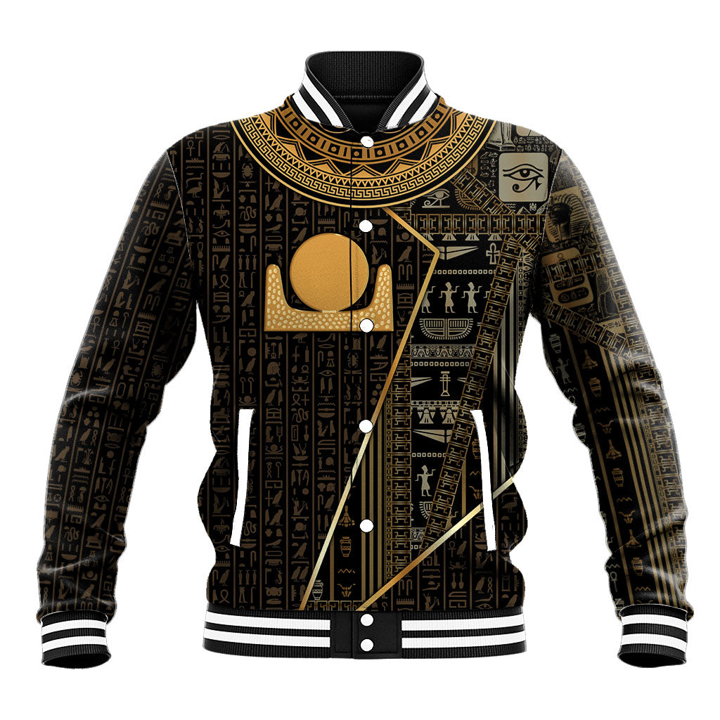 Egypt Akhet Baseball Jacket Ancient Mythology Horizon Sun Disk