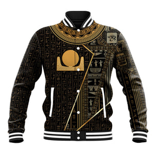 Egypt Akhet Baseball Jacket Ancient Mythology Horizon Sun Disk
