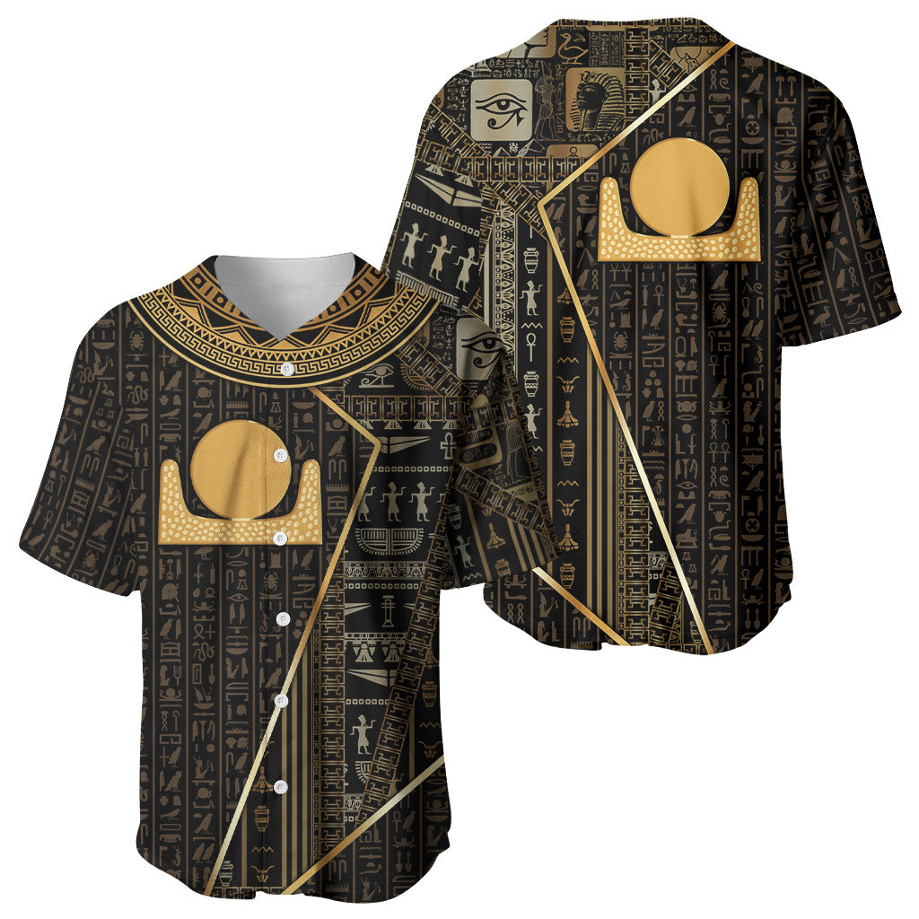 Egypt Akhet Baseball Jersey Ancient Mythology Horizon Sun Disk