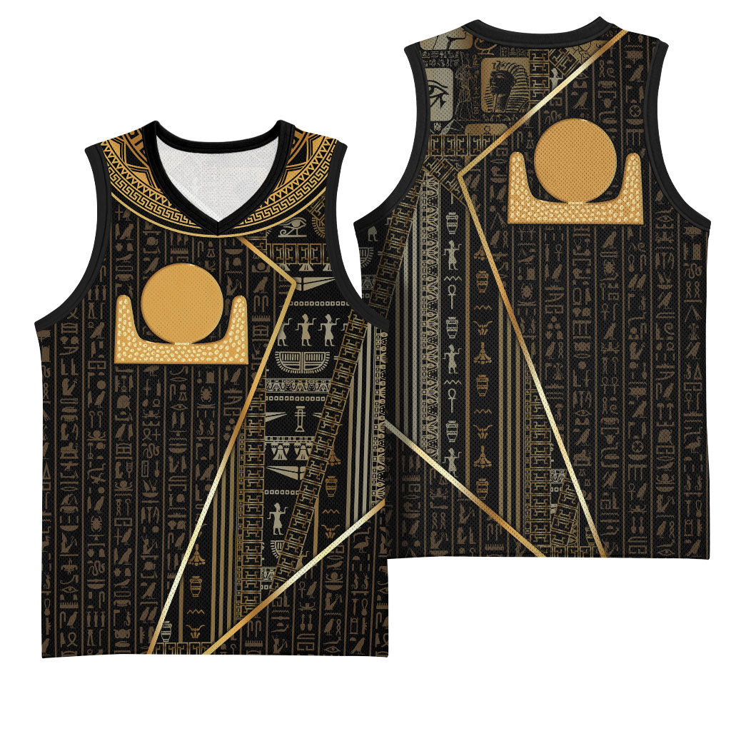 Egypt Akhet Basketball Jersey Ancient Mythology Horizon Sun Disk