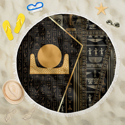 Egypt Akhet Beach Blanket Ancient Mythology Horizon Sun Disk