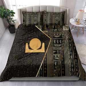 Egypt Akhet Bedding Set Ancient Mythology Horizon Sun Disk