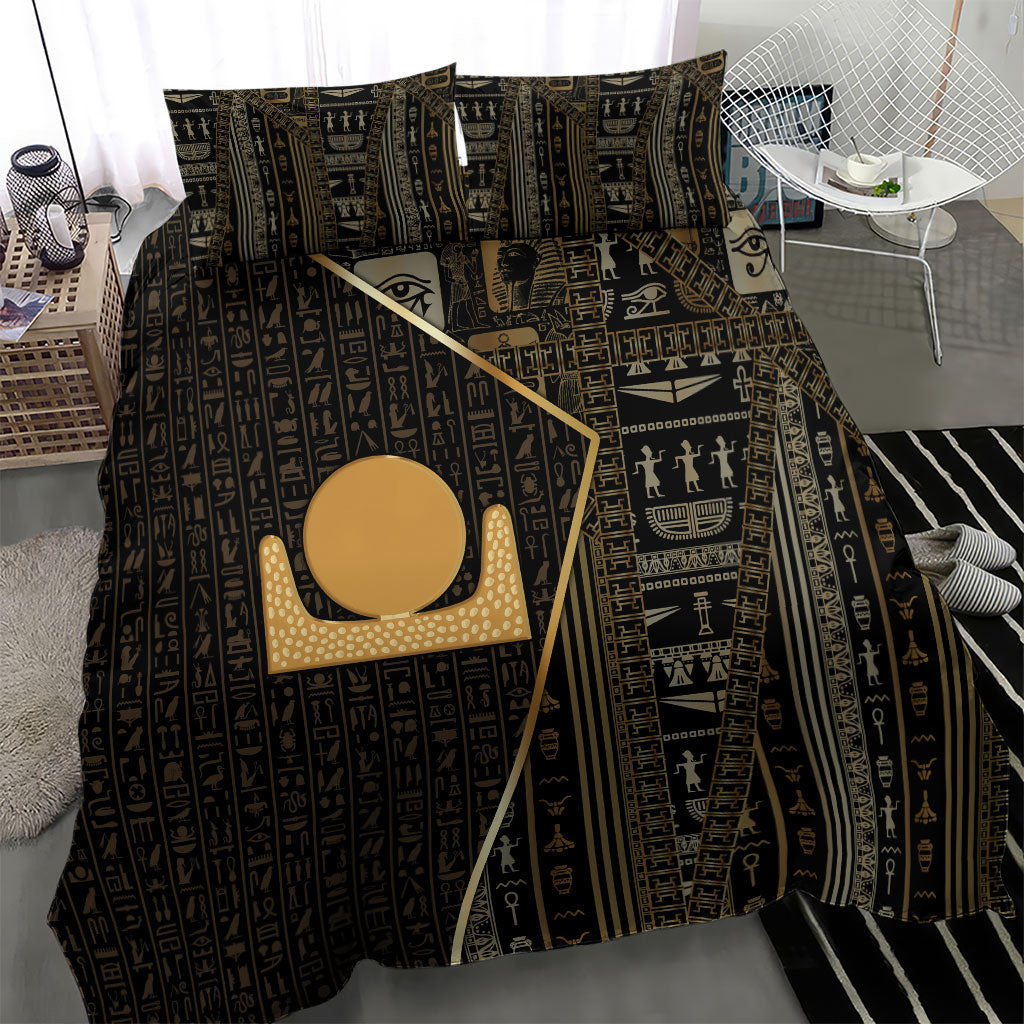 Egypt Akhet Bedding Set Ancient Mythology Horizon Sun Disk