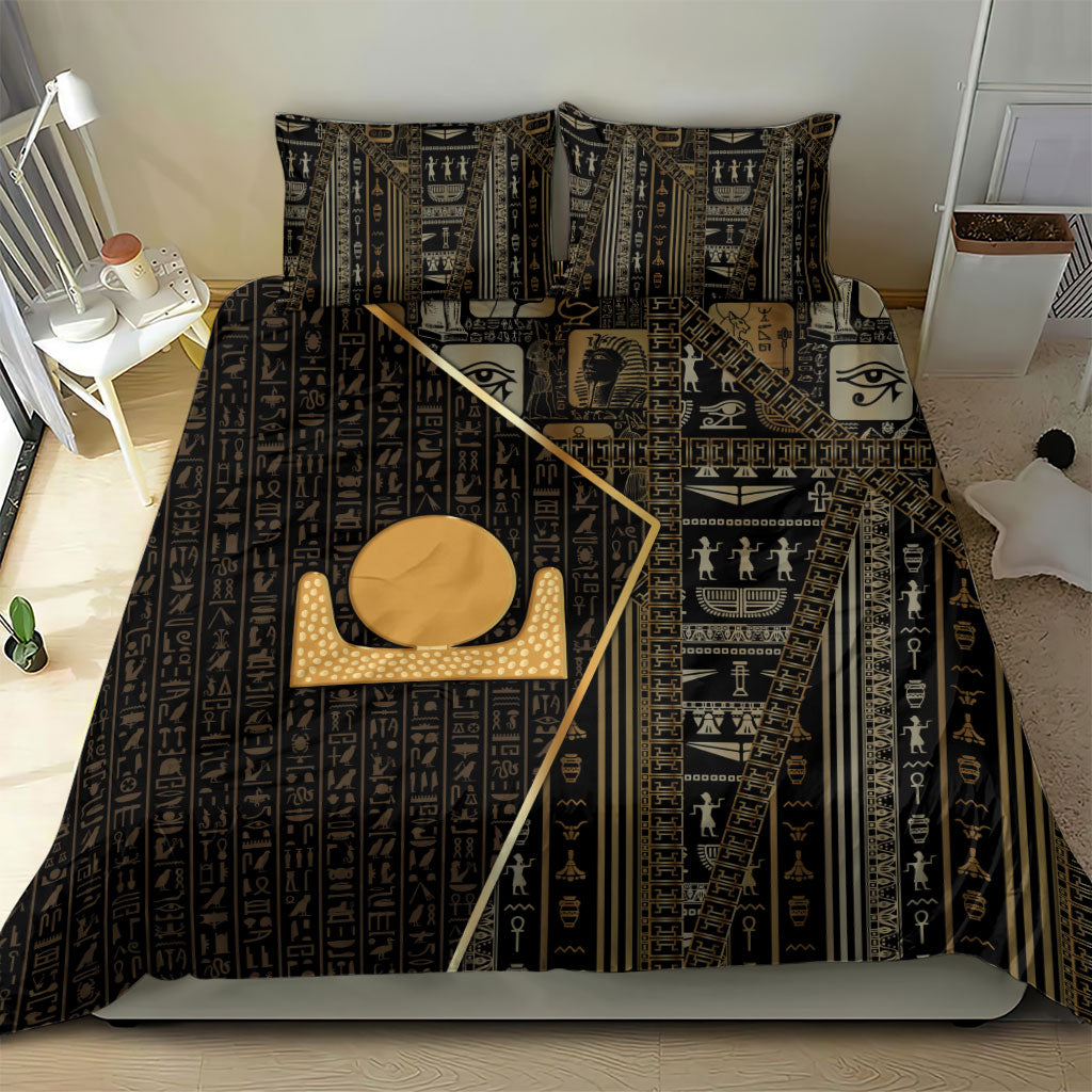 Egypt Akhet Bedding Set Ancient Mythology Horizon Sun Disk