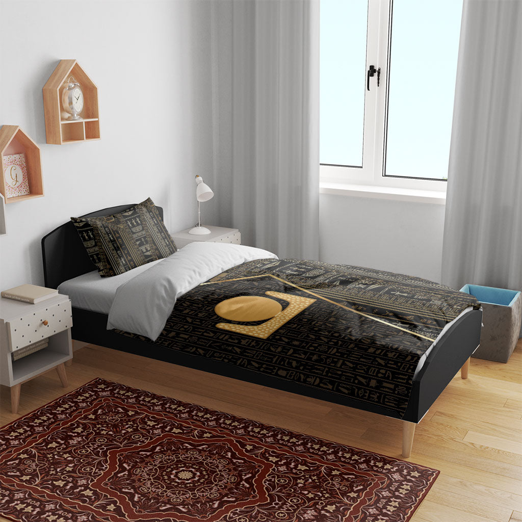 Egypt Akhet Bedding Set Ancient Mythology Horizon Sun Disk