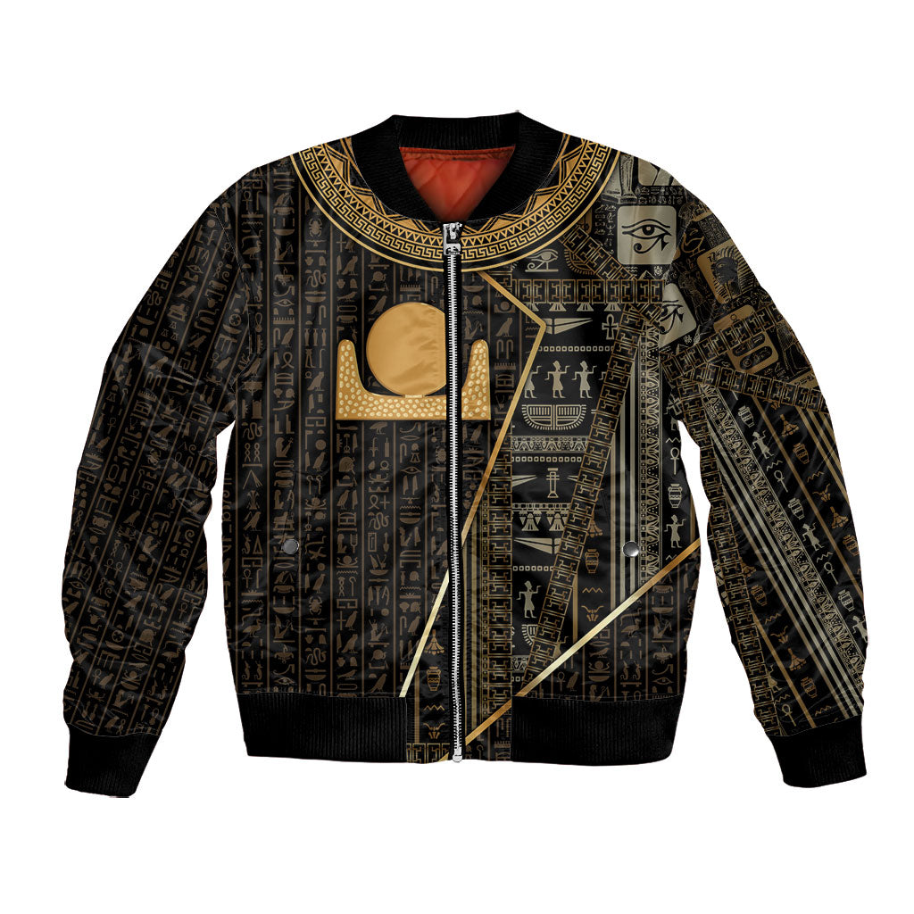 Egypt Akhet Bomber Jacket Ancient Mythology Horizon Sun Disk