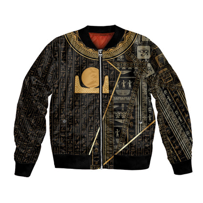 Egypt Akhet Bomber Jacket Ancient Mythology Horizon Sun Disk