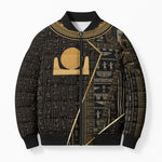 Egypt Akhet Bomber Puffer Jacket Ancient Mythology Horizon Sun Disk
