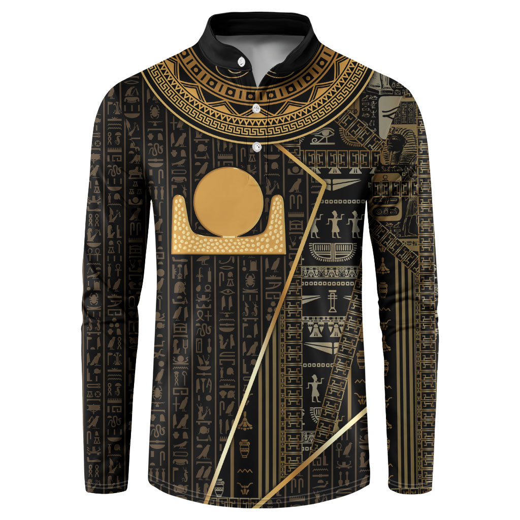 Egypt Akhet Button Sweatshirt Ancient Mythology Horizon Sun Disk