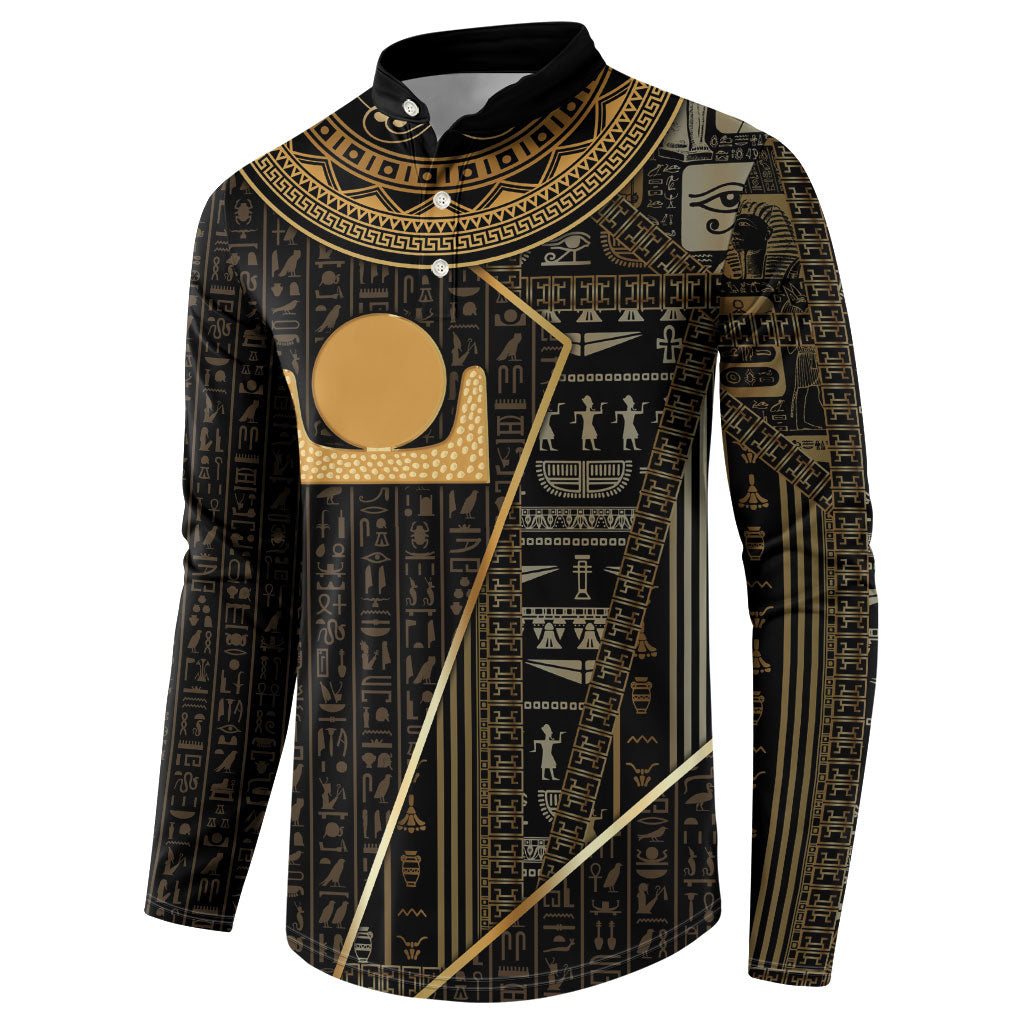 Egypt Akhet Button Sweatshirt Ancient Mythology Horizon Sun Disk