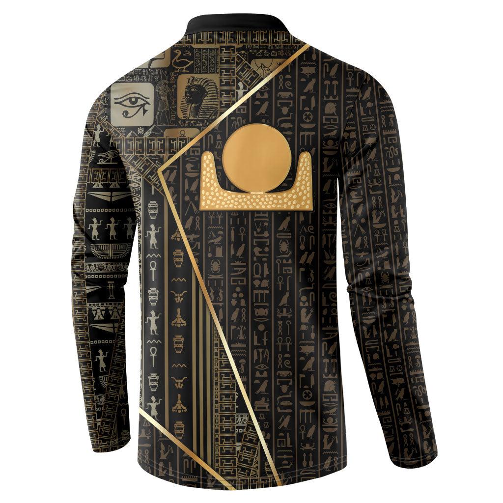 Egypt Akhet Button Sweatshirt Ancient Mythology Horizon Sun Disk