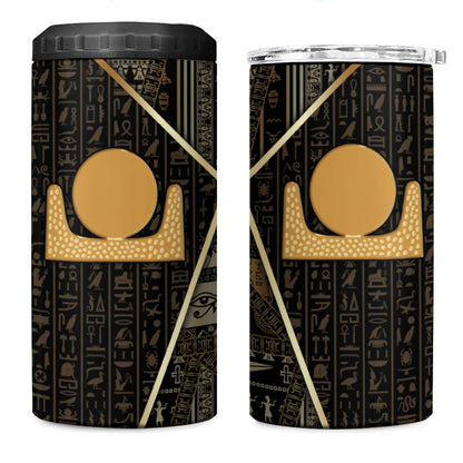 Egypt Akhet 4 in 1 Can Cooler Tumbler Ancient Mythology Horizon Sun Disk