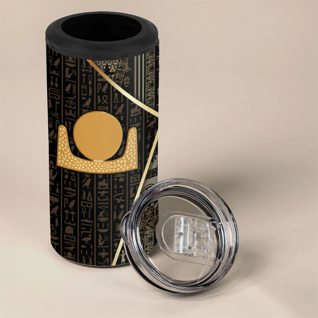 Egypt Akhet 4 in 1 Can Cooler Tumbler Ancient Mythology Horizon Sun Disk
