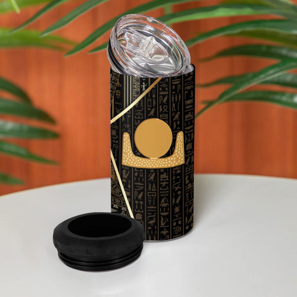 Egypt Akhet 4 in 1 Can Cooler Tumbler Ancient Mythology Horizon Sun Disk