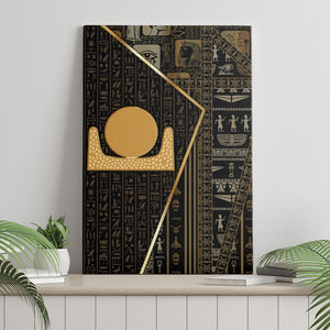 Egypt Akhet Canvas Wall Art Ancient Mythology Horizon Sun Disk