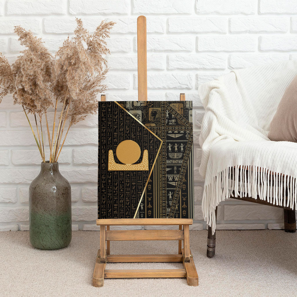 Egypt Akhet Canvas Wall Art Ancient Mythology Horizon Sun Disk